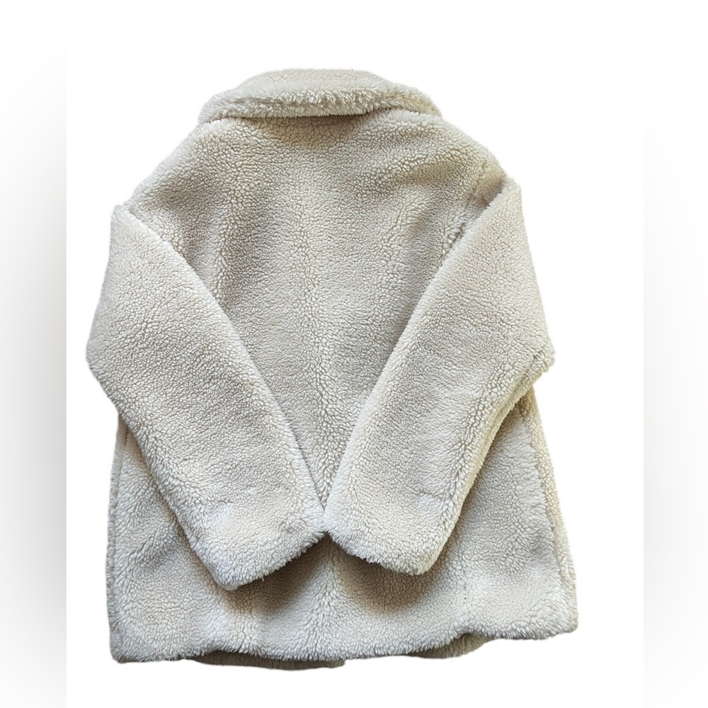Sebby Cream Pocketed Faux Shearling Teddy Jacket size Large. - Picture 3 of 7